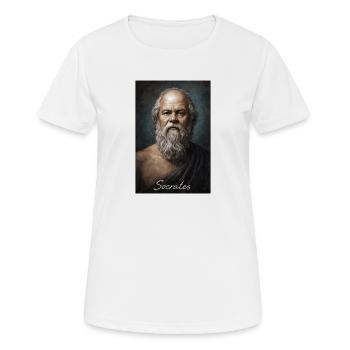 Socrates Porträt - Frauen T-Shirt atmungsaktiv - Weiß - Vorne - AI Model Female 172 dark (172cm)