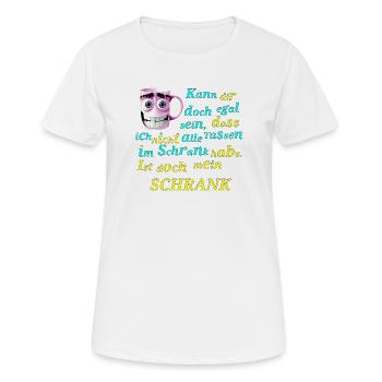 Alle Tassen im Schrank Funny Spruch - Frauen T-Shirt atmungsaktiv - Weiß - Vorne - AI Model Female 172 dark (172cm)