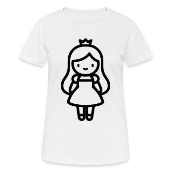 Prinzessin - Frauen T-Shirt atmungsaktiv - Weiß - Vorne - AI Model Female 172 dark (172cm)