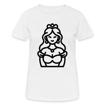 Prinzessin - Frauen T-Shirt atmungsaktiv - Weiß - Vorne - AI Model Female 172 dark (172cm)