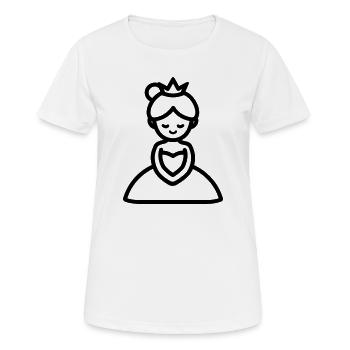 Prinzessin - Frauen T-Shirt atmungsaktiv - Weiß - Vorne - AI Model Female 172 dark (172cm)