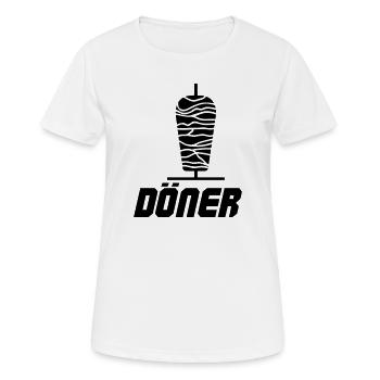 Döner Kebab - Frauen T-Shirt atmungsaktiv - Weiß - Vorne - AI Model Female 172 dark (172cm)