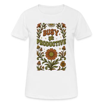Mindful productivity - Women's Breathable T-Shirt - white - Front - AI Model Female 172 dark (172cm)
