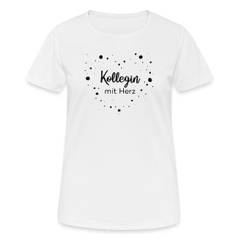 Kollegin mit Herz - Frauen T-Shirt atmungsaktiv - Weiß - Vorne - AI Model Female 172 dark (172cm)