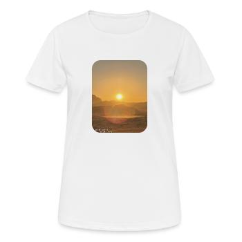 Wüstensonne am Horizont - Frauen T-Shirt atmungsaktiv - Weiß - Vorne - AI Model Female 172 dark (172cm)