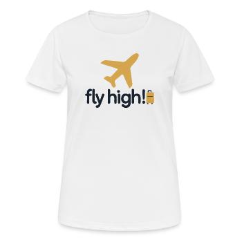 T-shirt Fly High Travel Icon - T-shirt respirant Femme - blanc - Devant - AI Model Female 172 dark (172cm)