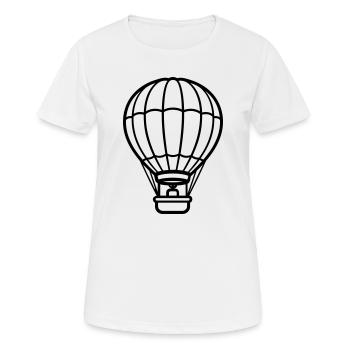 ballon - T-shirt respirant Femme - blanc - Devant - AI Model Female 172 dark (172cm)
