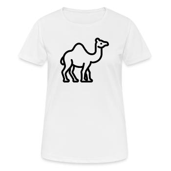 camel - Women's Breathable T-Shirt - white - Front - AI Model Female 172 dark (172cm)