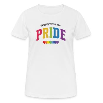 Mois de la Fierté LGBT - Le Pouvoir de la Fierté - T-shirt respirant Femme - blanc - Devant - AI Model Female 172 dark (172cm)