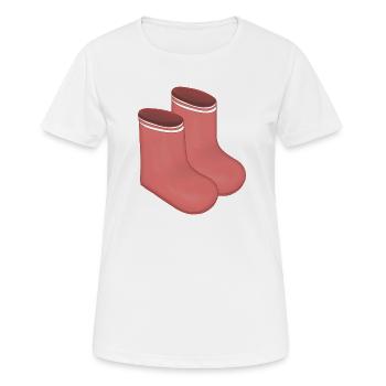 Red Retro Socks Duo - Women's Breathable T-Shirt - white - Front - AI Model Female 172 dark (172cm)