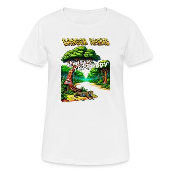 Jaguar-Gebiet – Hügelwald - Frauen T-Shirt atmungsaktiv - Weiß - Vorne - AI Model Female 172 dark (172cm)