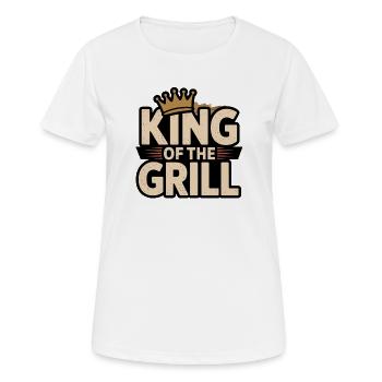 Roi du grill - parfait pour les maîtres du barbecue - T-shirt respirant Femme - blanc - Devant - AI Model Female 172 dark (172cm)