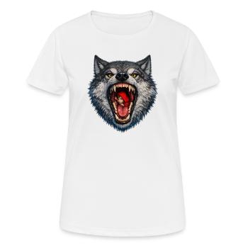 Tête de loup avec le Petit Chaperon rouge - T-shirt respirant Femme - blanc - Devant - AI Model Female 172 dark (172cm)