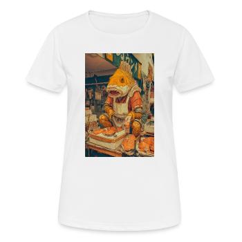 Gill Chef auf dem Markt - Frauen T-Shirt atmungsaktiv - Weiß - Vorne - AI Model Female 172 dark (172cm)