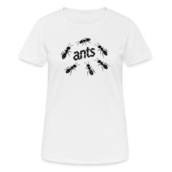 Ameisen - Frauen T-Shirt atmungsaktiv - Weiß - Vorne - AI Model Female 172 dark (172cm)