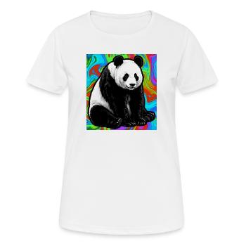 Panda - Frauen T-Shirt atmungsaktiv - Weiß - Vorne - AI Model Female 172 dark (172cm)