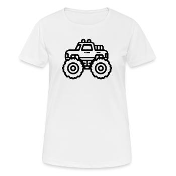 Monstertruck - Frauen T-Shirt atmungsaktiv - Weiß - Vorne - AI Model Female 172 dark (172cm)