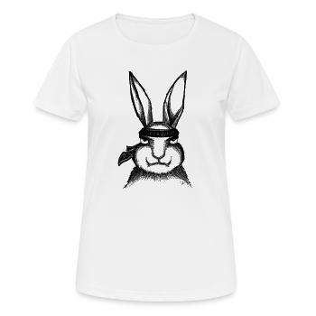 Karaté Lapin - T-shirt respirant Femme - blanc - Devant - AI Model Female 172 dark (172cm)