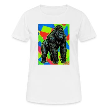 Gorilla - Frauen T-Shirt atmungsaktiv - Weiß - Vorne - AI Model Female 172 dark (172cm)