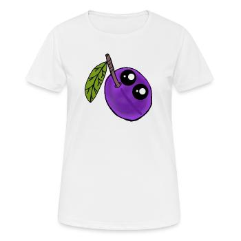 Plum Kawaii Plum Fruit Fruit - Women's Breathable T-Shirt - white - Front - AI Model Female 172 dark (172cm)