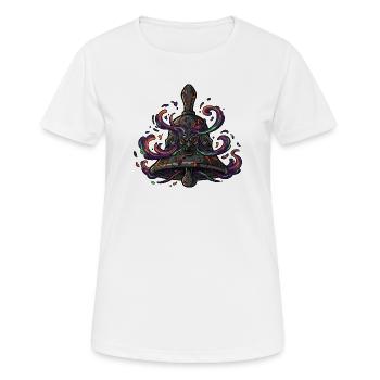 Totenkopf Glocke Neon - Frauen T-Shirt atmungsaktiv - Weiß - Vorne - AI Model Female 172 dark (172cm)