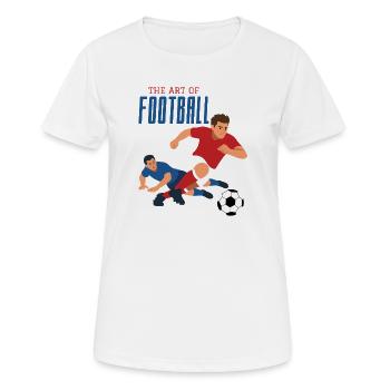 L’art du football, le dribble - T-shirt respirant Femme - blanc - Devant - AI Model Female 172 dark (172cm)