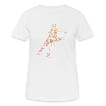 Athlète de pickleball pour joueurs de pickleball Fans - T-shirt respirant Femme - blanc - Devant - AI Model Female 172 dark (172cm)