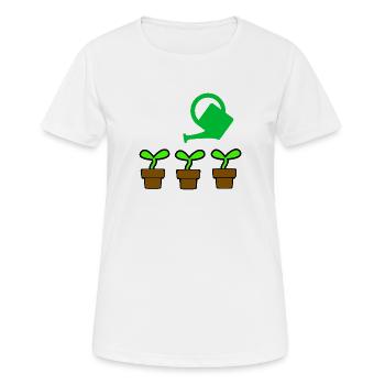 Garten - Frauen T-Shirt atmungsaktiv - Weiß - Vorne - AI Model Female 172 dark (172cm)