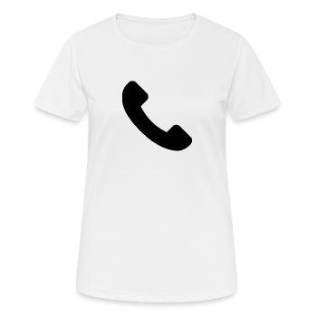 Telefon - Frauen T-Shirt atmungsaktiv - Weiß - Vorne - AI Model Female 172 dark (172cm)