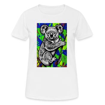 Koala - Frauen T-Shirt atmungsaktiv - Weiß - Vorne - AI Model Female 172 dark (172cm)
