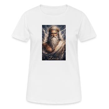 Zeus Portrait - T-shirt respirant Femme - blanc - Devant - AI Model Female 172 dark (172cm)
