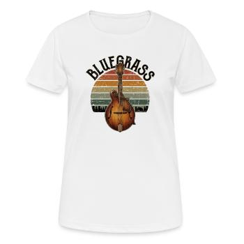 Retro Vintage Bluegrass Mandoline Bluegrass Musik - Frauen T-Shirt atmungsaktiv - Weiß - Vorne - AI Model Female 172 dark (172cm)