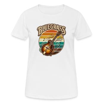 Retro Vintage Bluegrass Musik Mandoline  - Frauen T-Shirt atmungsaktiv - Weiß - Vorne - AI Model Female 172 dark (172cm)