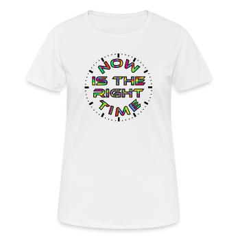 Now & Time - Women's Breathable T-Shirt - white - Front - AI Model Female 172 dark (172cm)