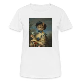 Catleen - Frauen T-Shirt atmungsaktiv - Weiß - Vorne - AI Model Female 172 dark (172cm)