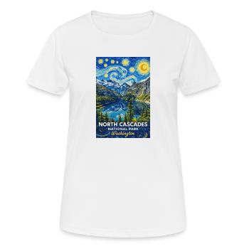 North Cascades National Park, Washington - Women's Breathable T-Shirt - white - Front - AI Model Female 172 dark (172cm)