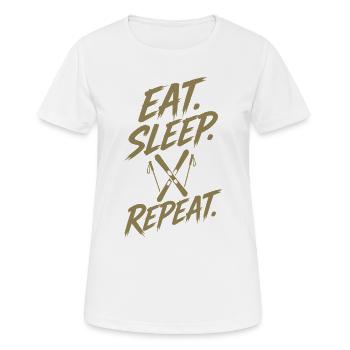 Winter Sports Ski Holidays Skiers Ski Slope Silhouett - Women's Breathable T-Shirt - white - Front - AI Model Female 172 dark (172cm)