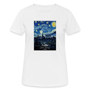 Celle Allemagne Nuit étoilée - T-shirt respirant Femme - blanc - Devant - AI Model Female 172 dark (172cm)
