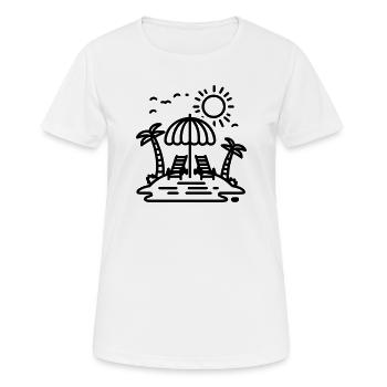 plage - T-shirt respirant Femme - blanc - Devant - AI Model Female 172 dark (172cm)
