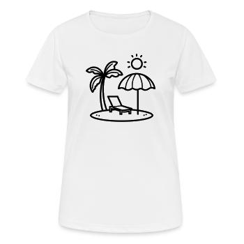 plage - T-shirt respirant Femme - blanc - Devant - AI Model Female 172 dark (172cm)