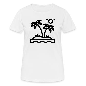 plage - T-shirt respirant Femme - blanc - Devant - AI Model Female 172 dark (172cm)