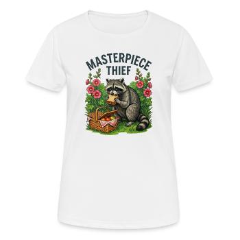Raccoon Picnic Thief - Women's Breathable T-Shirt - white - Front - AI Model Female 172 dark (172cm)