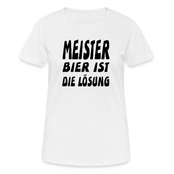 Meister - Frauen T-Shirt atmungsaktiv - Weiß - Vorne - AI Model Female 172 dark (172cm)