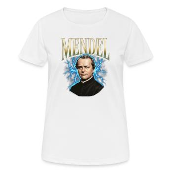 Gregor Mendel Donner - Frauen T-Shirt atmungsaktiv - Weiß - Vorne - AI Model Female 172 dark (172cm)