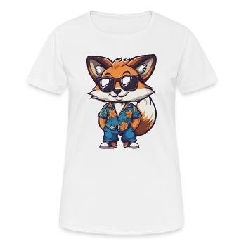 Fox Comic Holiday - T-shirt respirant Femme - blanc - Devant - AI Model Female 172 dark (172cm)