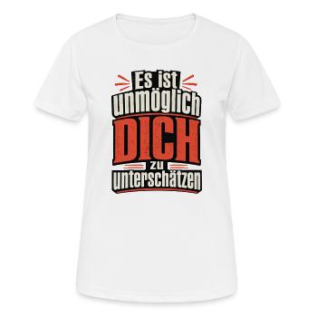 Unmöglich - Frauen T-Shirt atmungsaktiv - Weiß - Vorne - AI Model Female 172 dark (172cm)