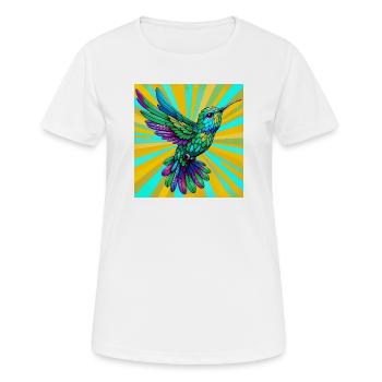 Kolibri - Frauen T-Shirt atmungsaktiv - Weiß - Vorne - AI Model Female 172 dark (172cm)