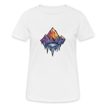 Eisberge Symbol Berge - Frauen T-Shirt atmungsaktiv - Weiß - Vorne - AI Model Female 172 dark (172cm)