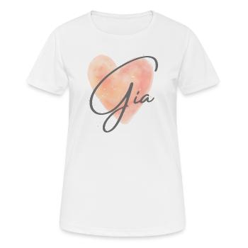 Gia Name für Mädchenname Baby Girl Baby Shower - Frauen T-Shirt atmungsaktiv - Weiß - Vorne - AI Model Female 172 dark (172cm)