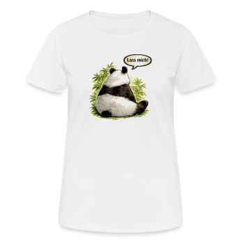 Panda „Lass mich!“ – Schmollender Girlfriend Mood - Frauen T-Shirt atmungsaktiv - Weiß - Vorne - AI Model Female 172 dark (172cm)